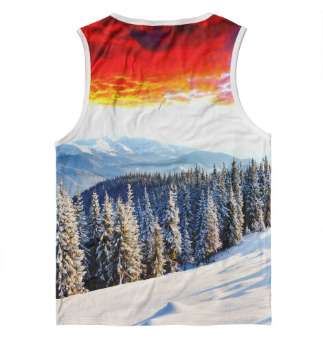 

Майки Print Bar, Белый, Зимний закат