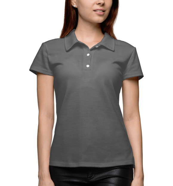 Женское поло с изображением Фотоаппарат (абстракт) цвета Белый