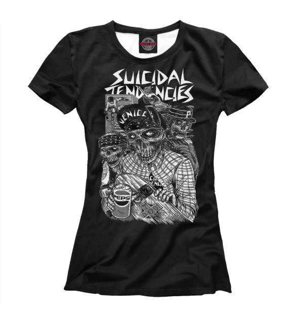Футболка для девочек с изображением Suicidal Tendencies Band цвета Белый
