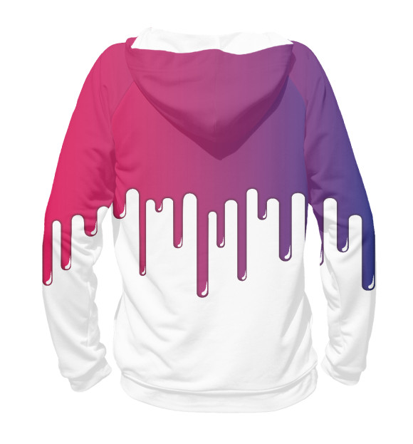 Мужское худи с притом Капли краски цвета Белый Мужское худи с изображением Капли краски цвета Белый