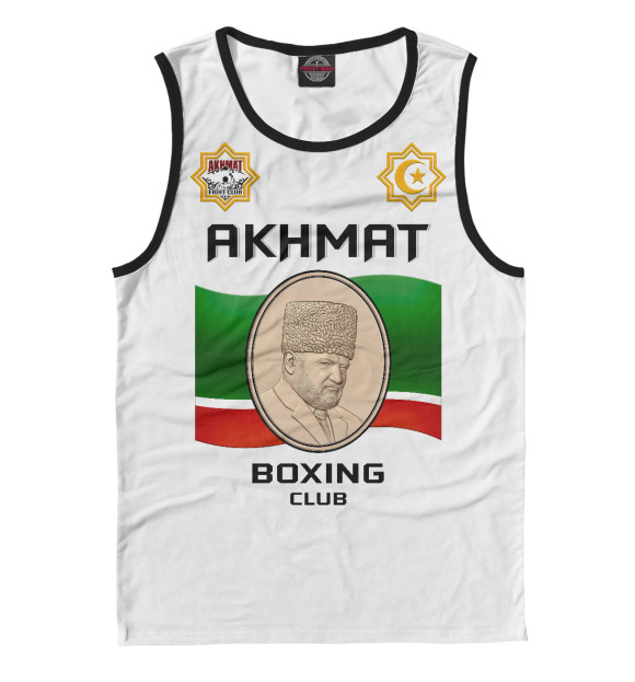 Мужская майка с изображением Akhmat Boxing Club цвета Белый