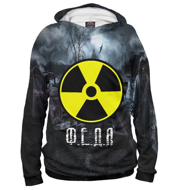 Женское худи с изображением S.T.A.L.K.E.R-ФЕДЯ цвета Белый