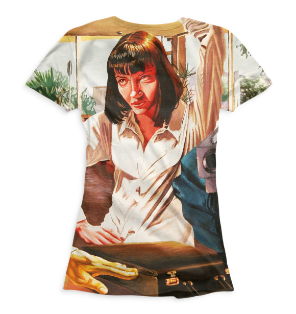 Женская футболка с изображением Винсент Вега цвета Белый