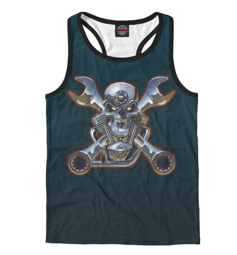 

Майки борцовки Print Bar, Белый, Metal Skull