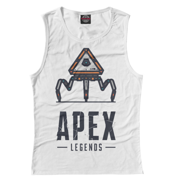 Майка для девочки с изображением Apex legends drone цвета Белый