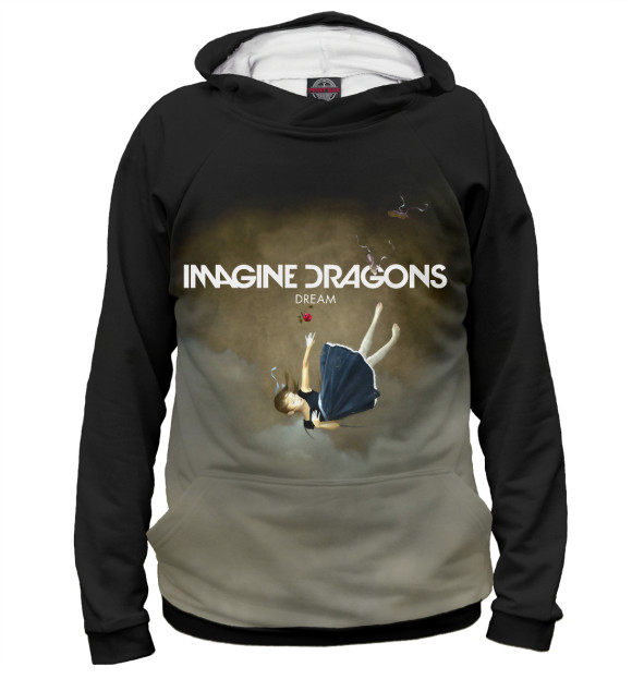 Мужское худи с изображением Imagine Dragons цвета Белый
