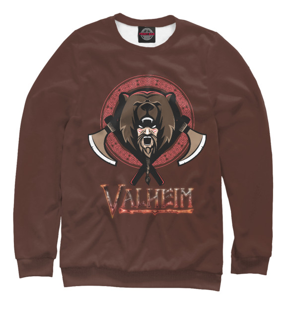Женский свитшот с изображением Valheim цвета Белый