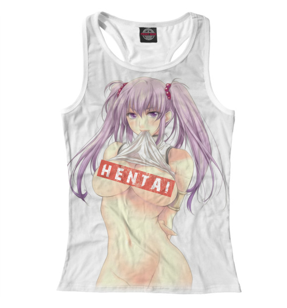 Женская майка-борцовка с изображением Hentai цвета Белый