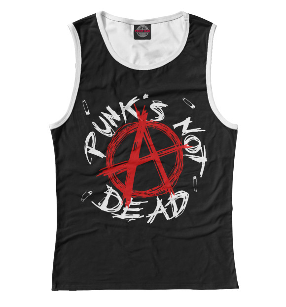 Майка для девочки с изображением Punks not Dead цвета Белый