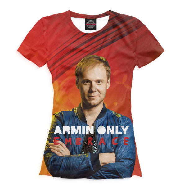 Футболка для девочек с изображением Armin van Buuren цвета Белый