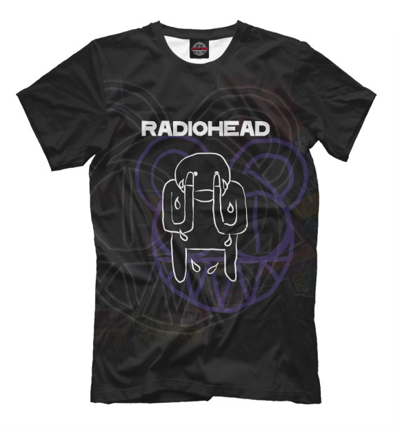 Мужская футболка с изображением Radiohead цвета Черный