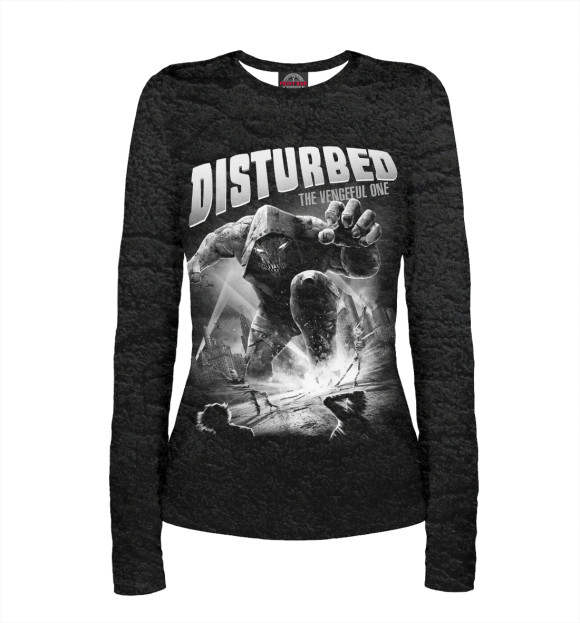 Женский лонгслив с изображением Disturbed цвета Белый