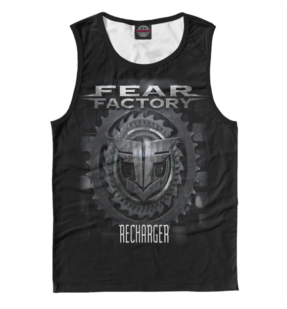 Майка для мальчика с притом Fear Factory цвета Белый Майка для мальчика с изображением Fear Factory цвета Белый