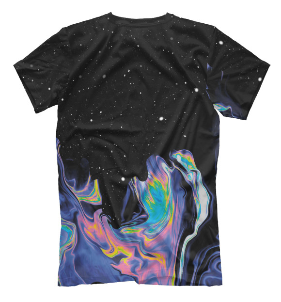 Мужская футболка с изображением Космический цвет цвета Белый