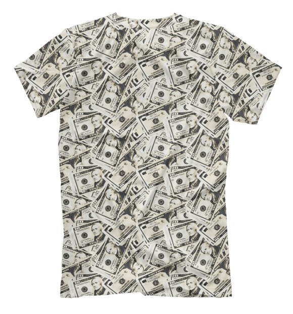 Мужская футболка с изображением Доллары цвета Белый