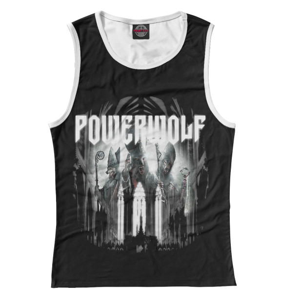 Майка для девочки с изображением Powerwolf цвета Белый