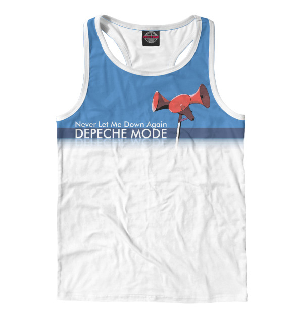 Мужская майка-борцовка с изображением Never Let Me Down Again цвета Белый