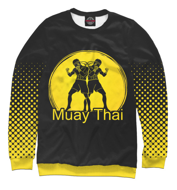 Свитшот для мальчиков с изображением Muay Thai цвета Белый