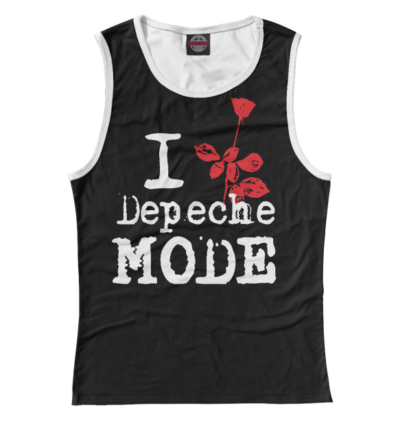 Майка для девочки с изображением Depeche Mode цвета Белый