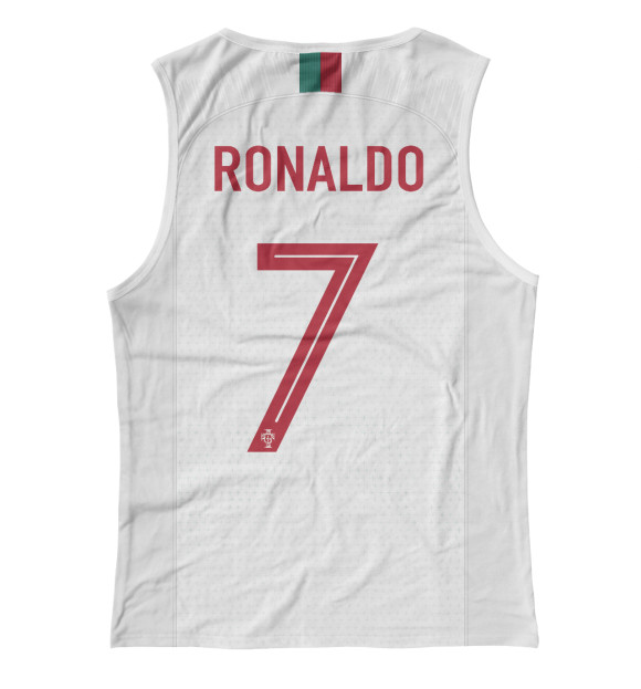 Женская майка с изображением Сristiano Ronaldo цвета Белый