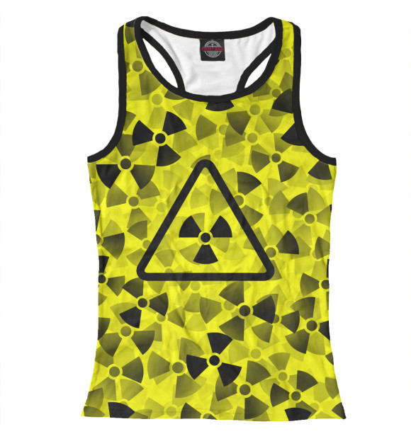 Женская майка-борцовка с изображением Радиация цвета Белый