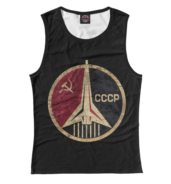 Майка для девочки с изображением СССР цвета Белый