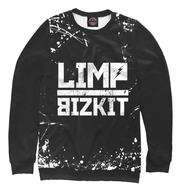 Мужской свитшот с изображением Limp Bizkit цвета Белый
