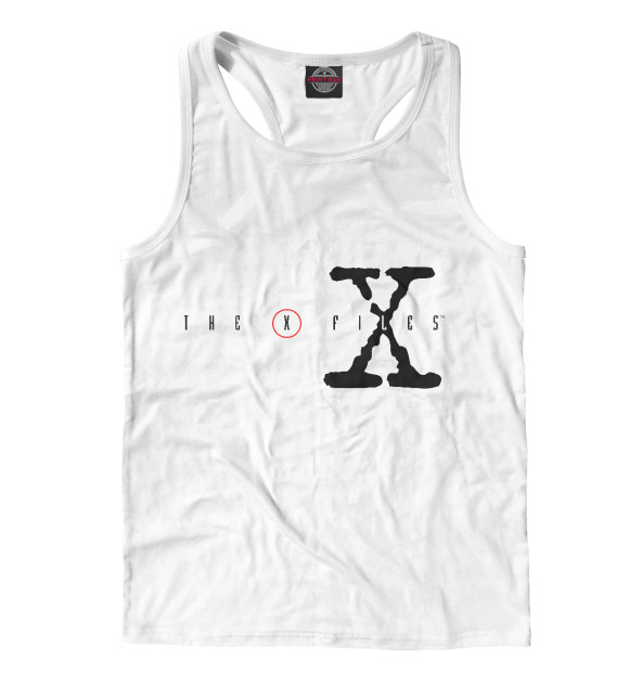 Мужская майка-борцовка с притом The X-Files logo цвета Белый Мужская майка-борцовка с изображением The X-Files logo цвета Белый