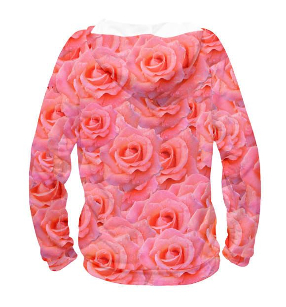 Мужское худи с изображением Розы цвета Белый