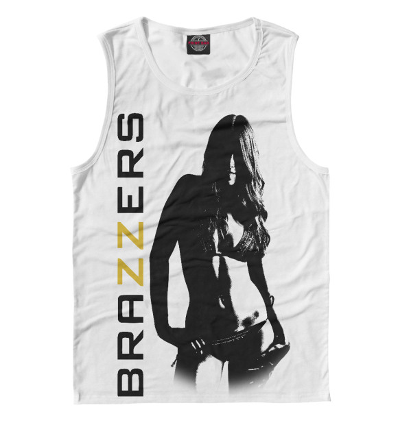 Мужская майка с изображением Brazzers цвета Белый