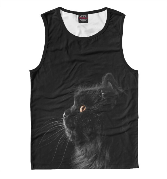 Майка для мальчика с изображением кот цвета Белый