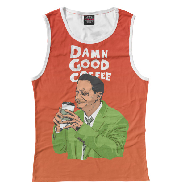 Майка для девочки с изображением Damn Good Coffee цвета Белый