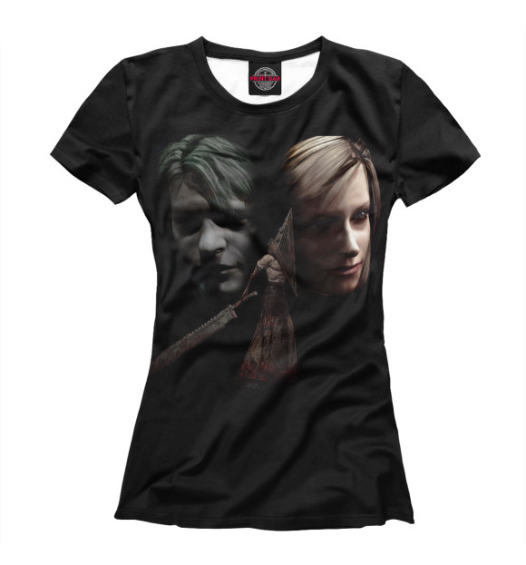 Женская футболка с изображением Silent Hill 2 цвета Белый