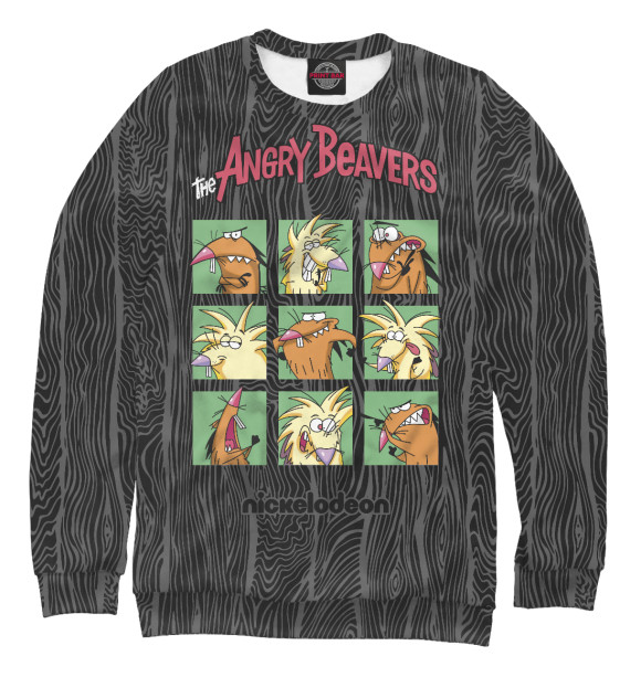 Свитшот для мальчиков с изображением Крутые Бобры цвета Белый