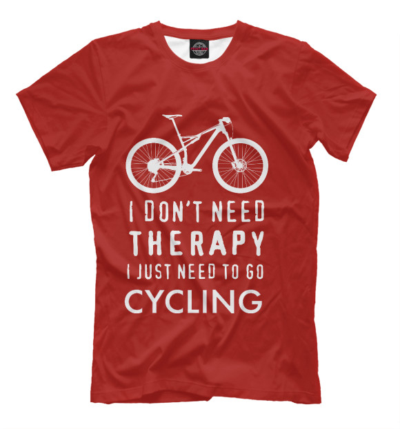 Мужская футболка с изображением Go cycling! цвета Темно-бордовый