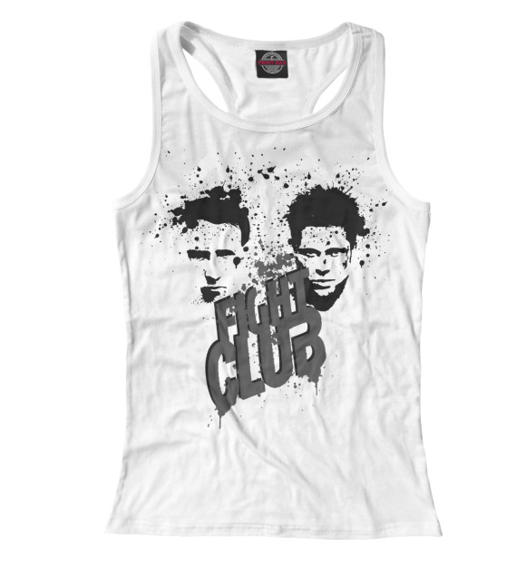 Женская майка-борцовка с изображением Бойцовский клуб цвета Белый