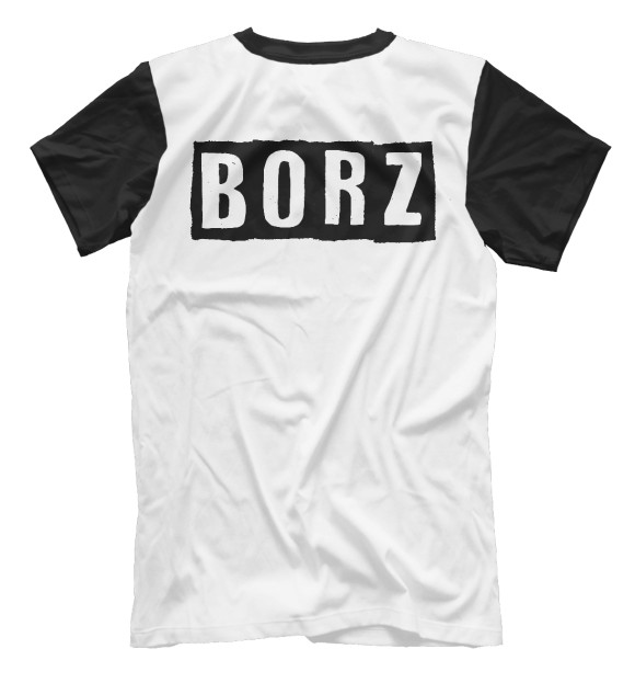 Мужская футболка с изображением Borz цвета Белый
