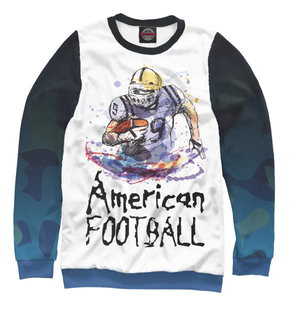 Мужской свитшот с изображением American football цвета Белый