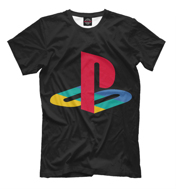 Мужская футболка с изображением PlayStation цвета Черный