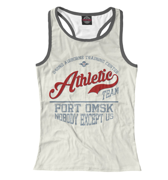 Женская майка-борцовка с изображением 242-й УЦ ВДВ цвета Белый