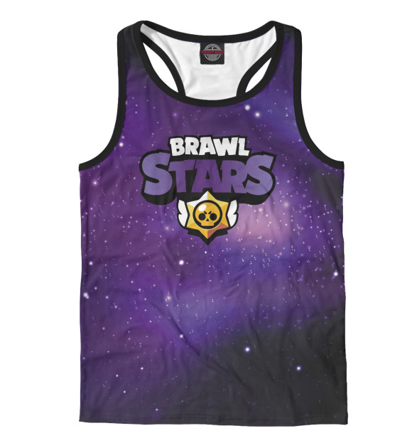 Мужская майка-борцовка с притом Brawl Stars цвета Белый Мужская майка-борцовка с изображением Brawl Stars цвета Белый