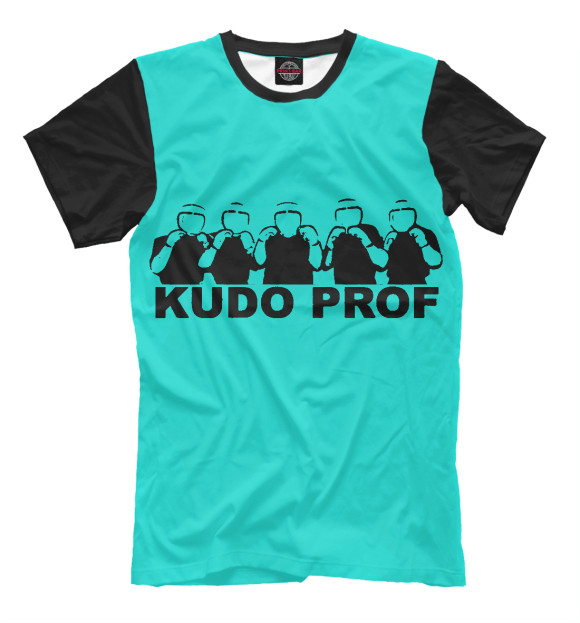 Футболка для мальчиков с изображением Kudo Prof цвета Грязно-голубой