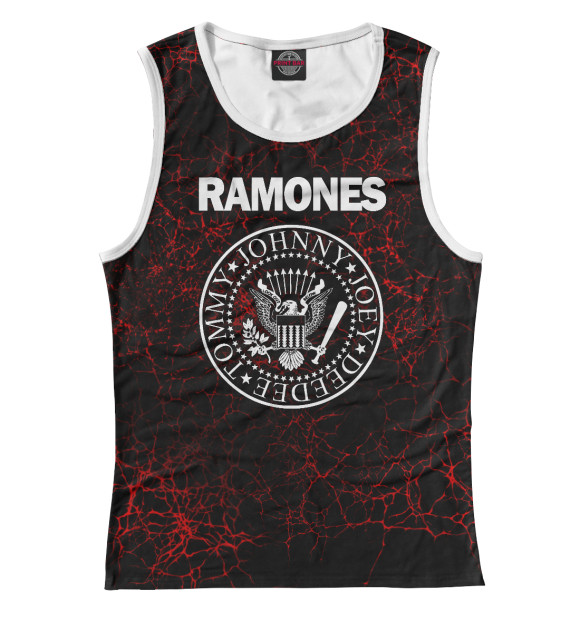 Женская майка с изображением Ramones цвета Белый