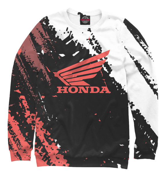 Мужской свитшот с изображением Honda цвета Белый