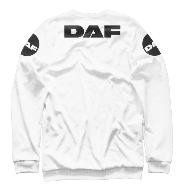 Свитшот для девочек с изображением DAF \ Дальнобойщик цвета Белый