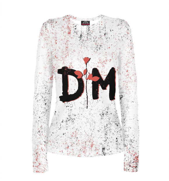 Женский лонгслив с изображением Depeche mode цвета Белый