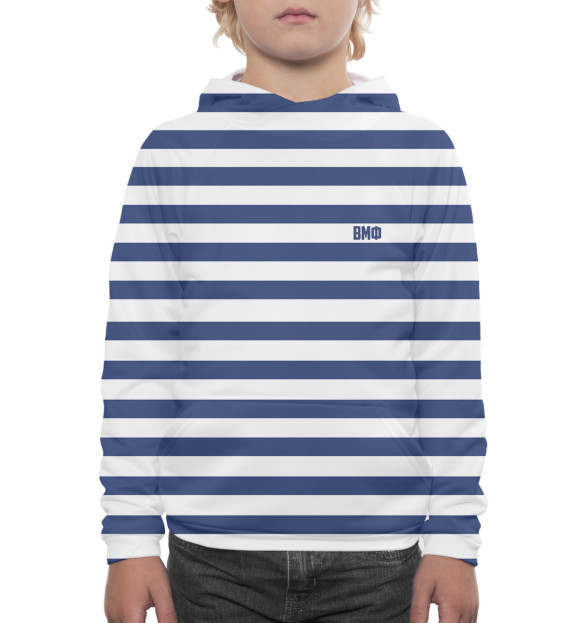 Худи для мальчика с изображением ВМФ цвета Белый