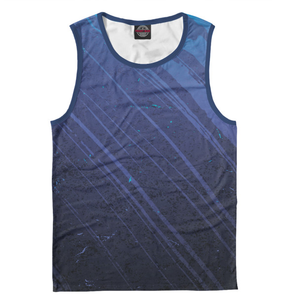 Майка для мальчика с изображением Синяя абстракция цвета Белый