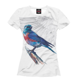 Женская футболка Синяя Птица