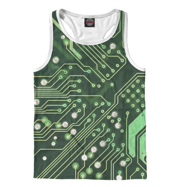 Мужская майка-борцовка с изображением Схема цвета Белый